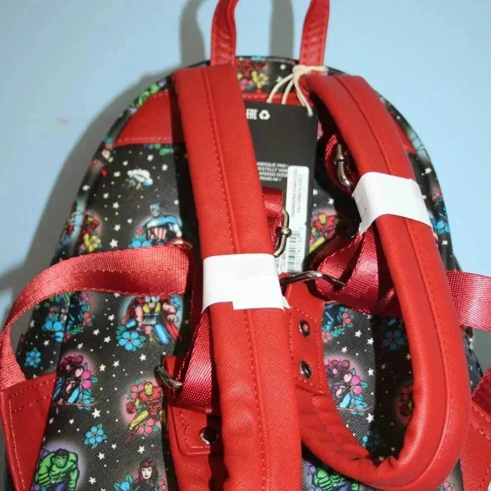 Loungefly Marvel Avengers Mini Backpack Floral Tattoo Print NWT - Picture 10 of 16